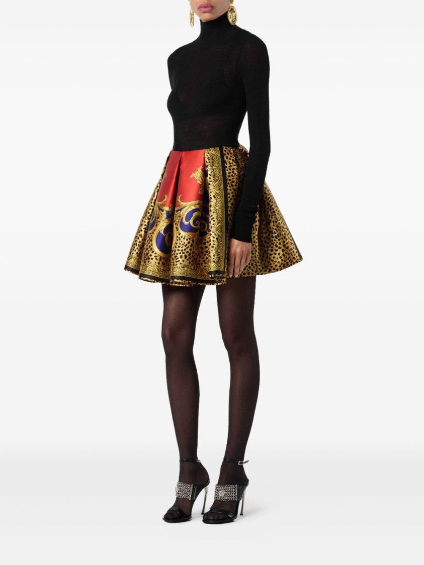 Versace Fitted Long-Sleeved Ribbed Knit Top