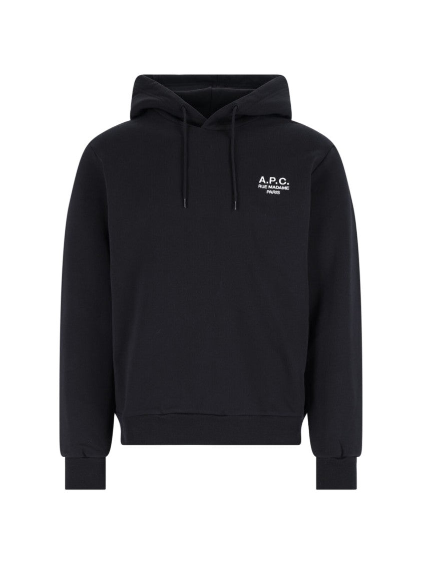 A.P.C. Logo Hoodie – Black