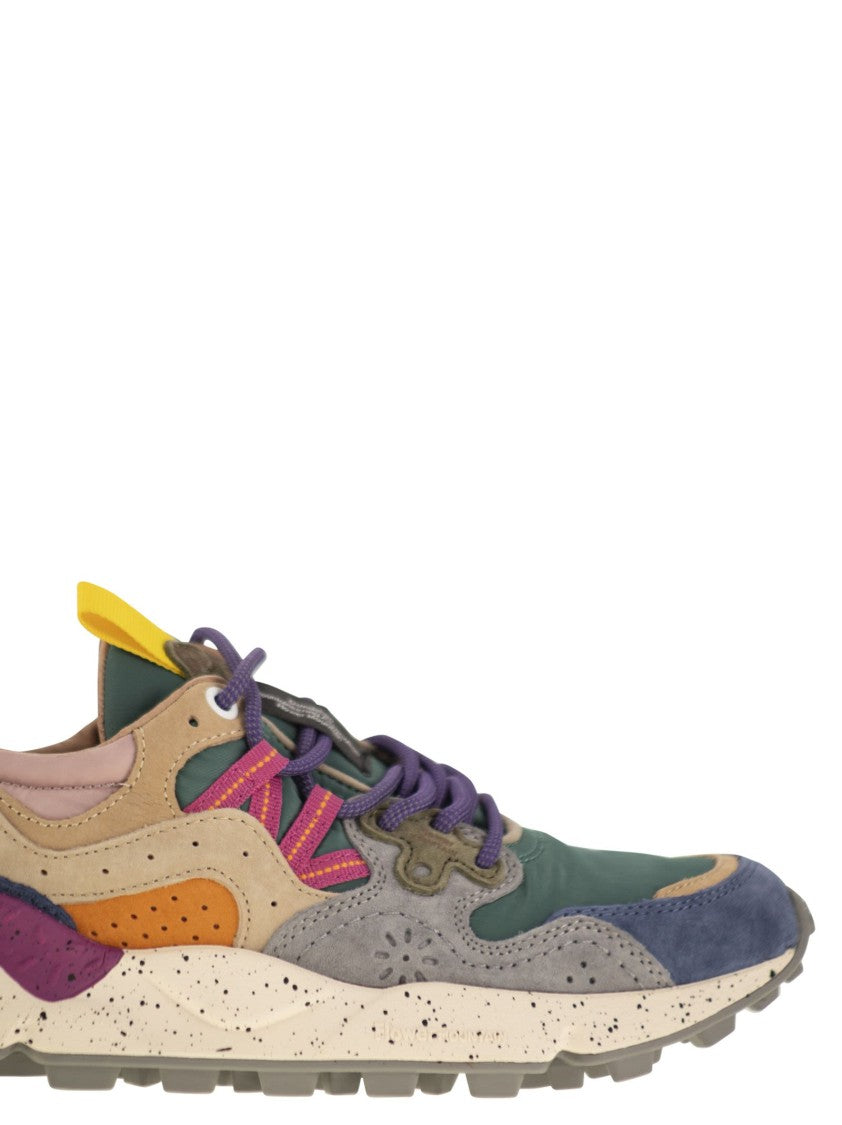 Flower Mountain Yamano 3 - Sneakers In Suede And Technical Fabric