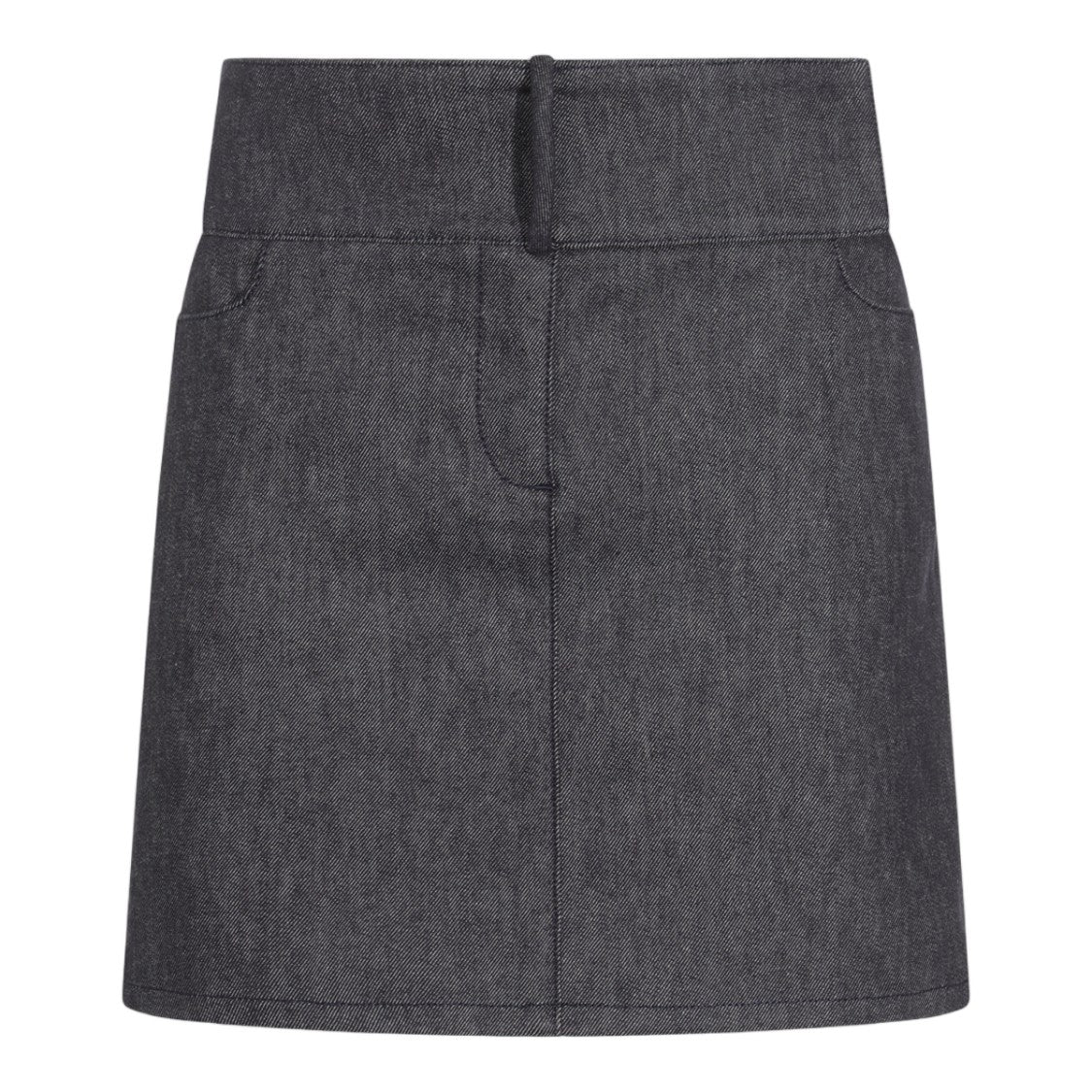 Courrèges Straight Silhouette Mini Skirt With High Waistband And Integrated Pockets