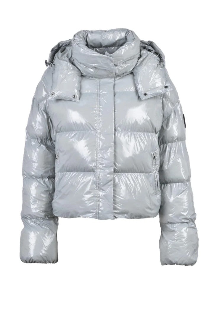 Patrizia Pepe Long Down Jacket - Light Grey