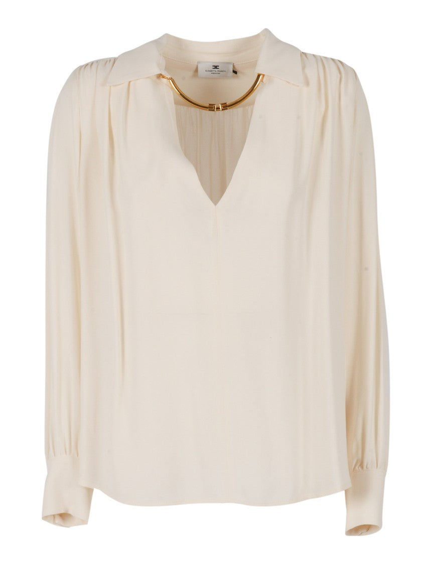 Elisabetta Franchi Blouse With Deep V-Neck