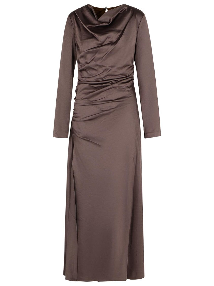 Simkhai 'Odessa' Dress In Chocolate Acetate Blend