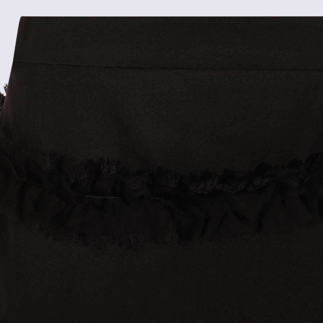 Alexander Mcqueen Black Wool Skirt