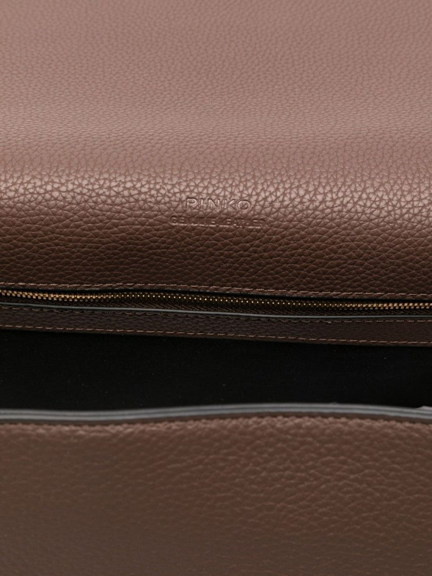 Pinko Structured Shoulder Bag With Gold-Tone Metal Clasp