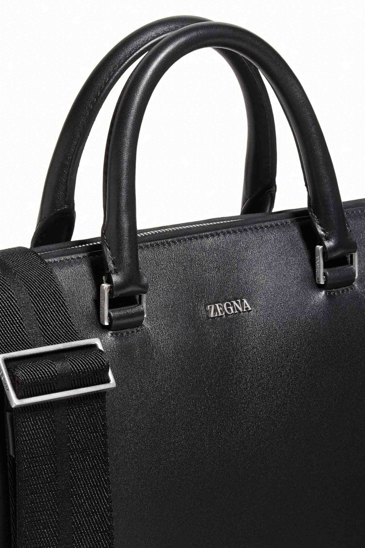 Zegna Calf Leather Briefcase