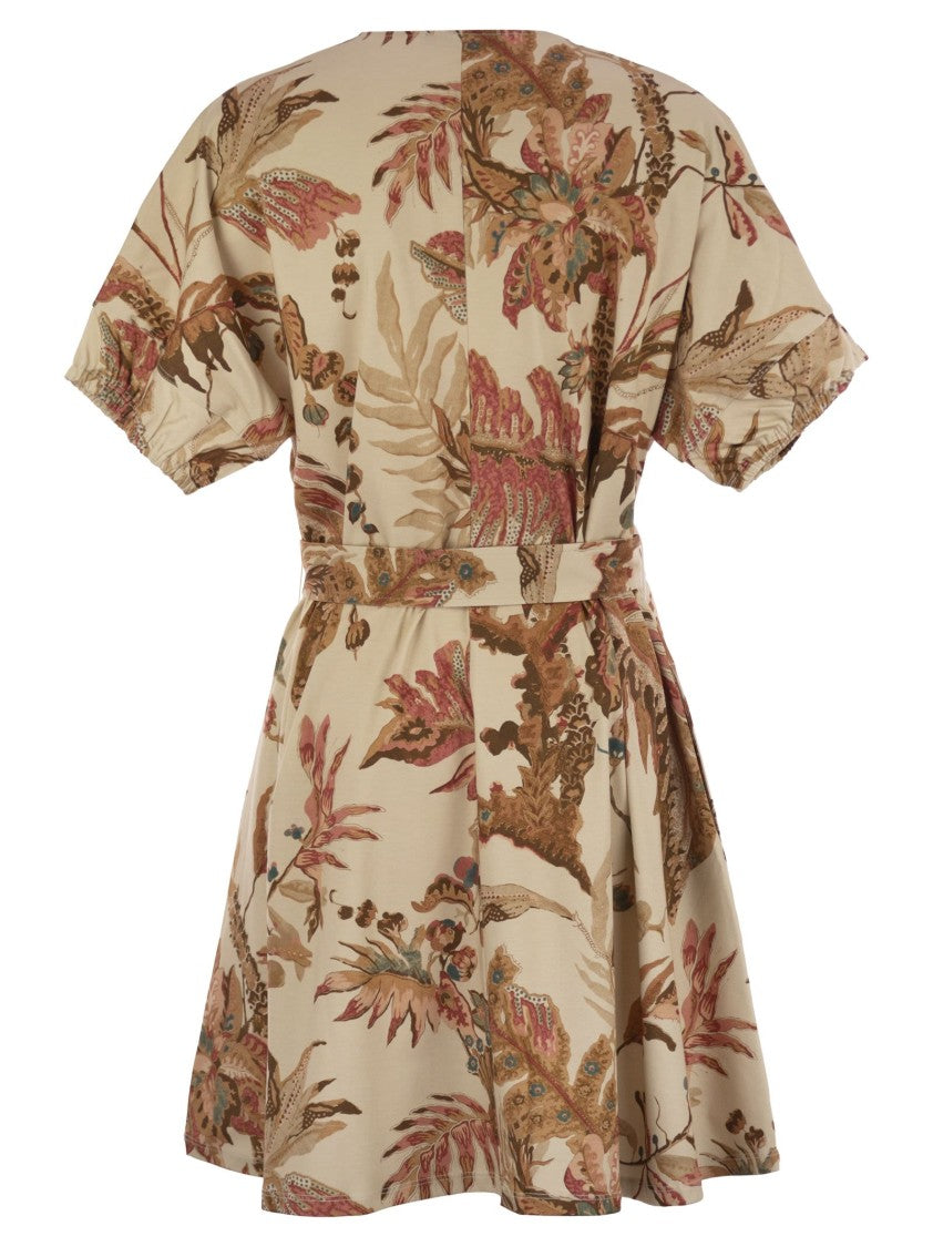 Max Mara Genero - Printed Cotton T-Shirt Dress