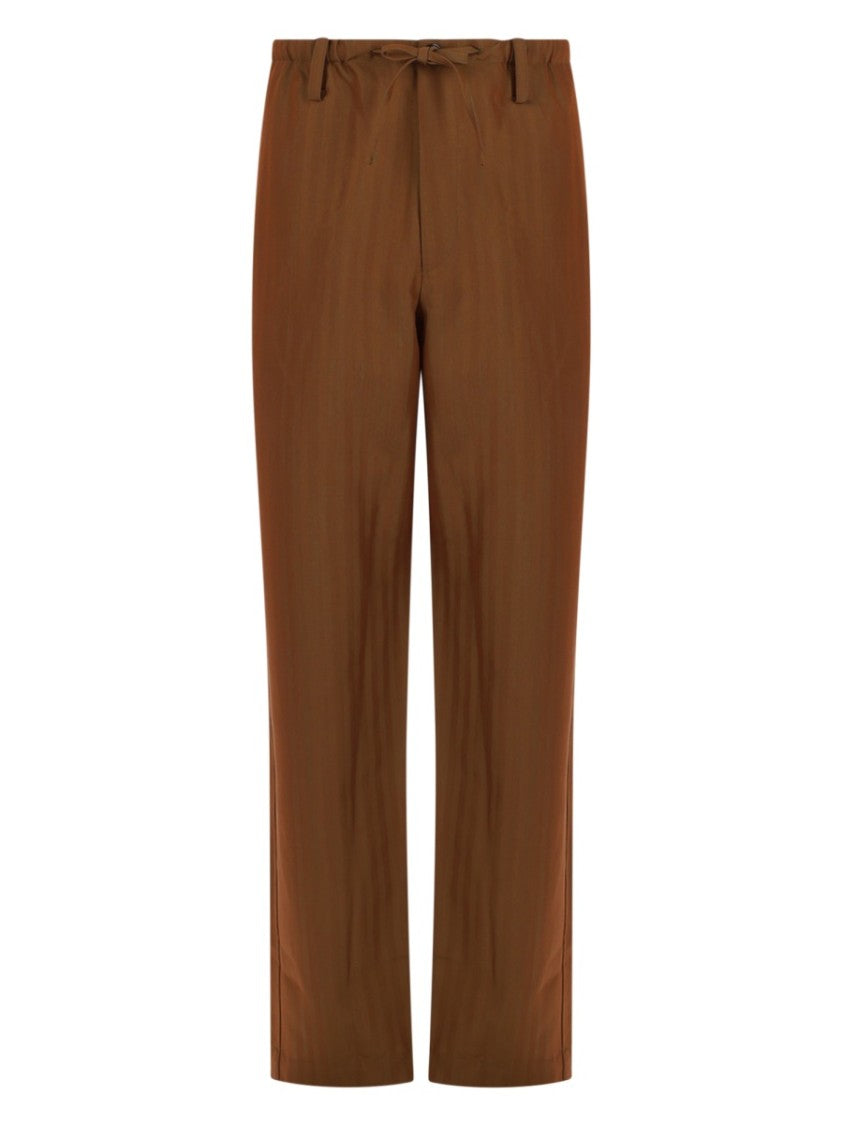 Dries Van Noten Penny Long Vertical Lines Straight Pants