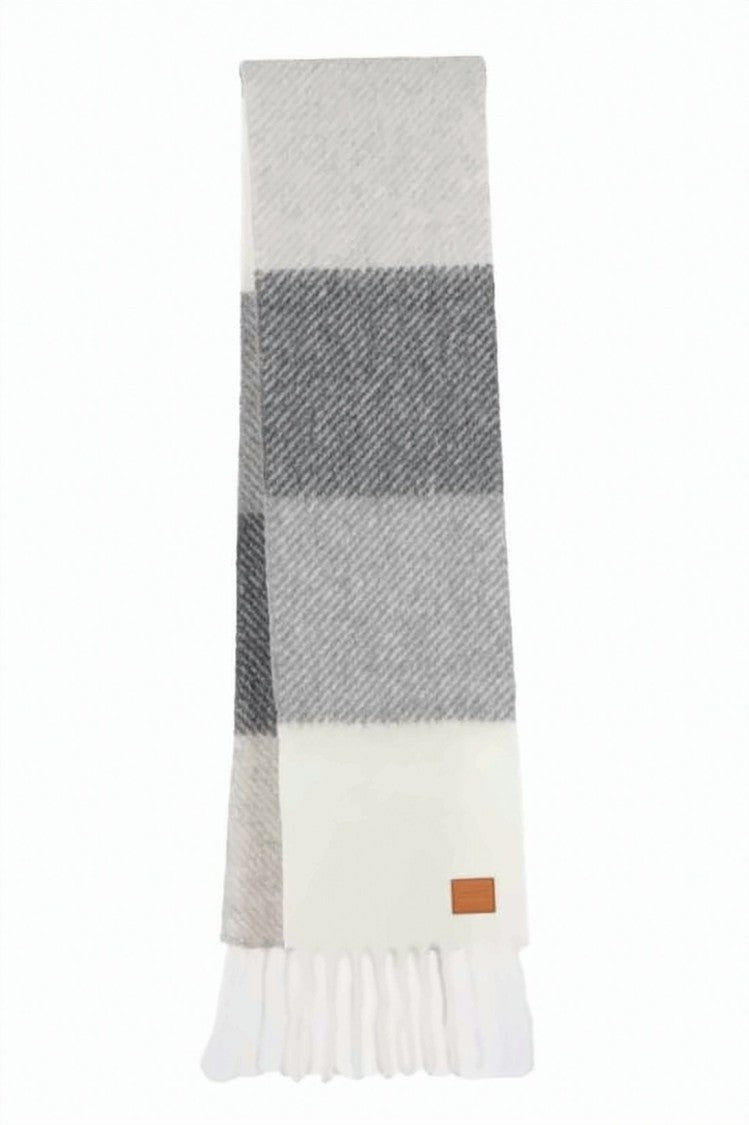 Loewe Textured Alpaca And Wool Scarf With Fringed Ends