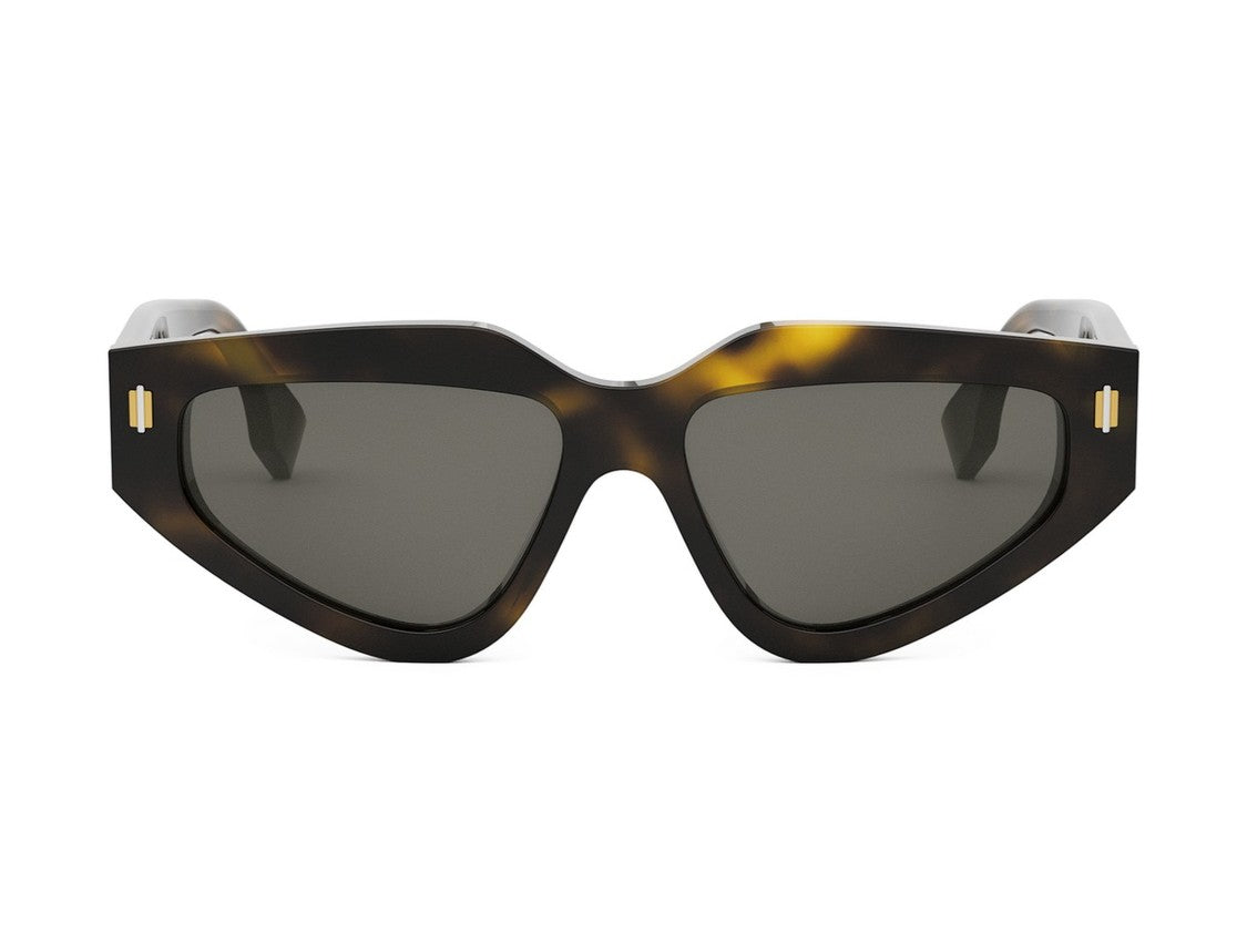 Fendi Fe40163u Bold Oversized Tortoiseshell Cat-Eye Sunglasses