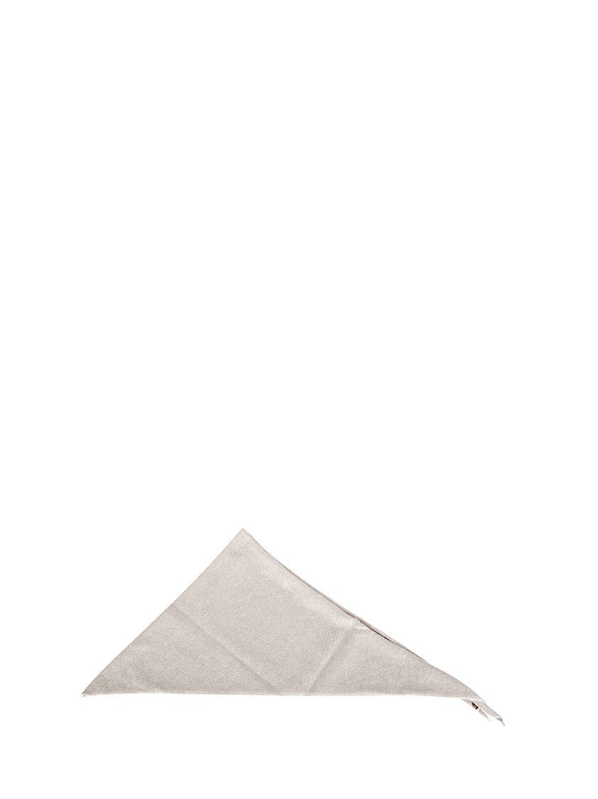Extreme Cashmere Large Triangular Cashmere Bandana With Stitched Logo
