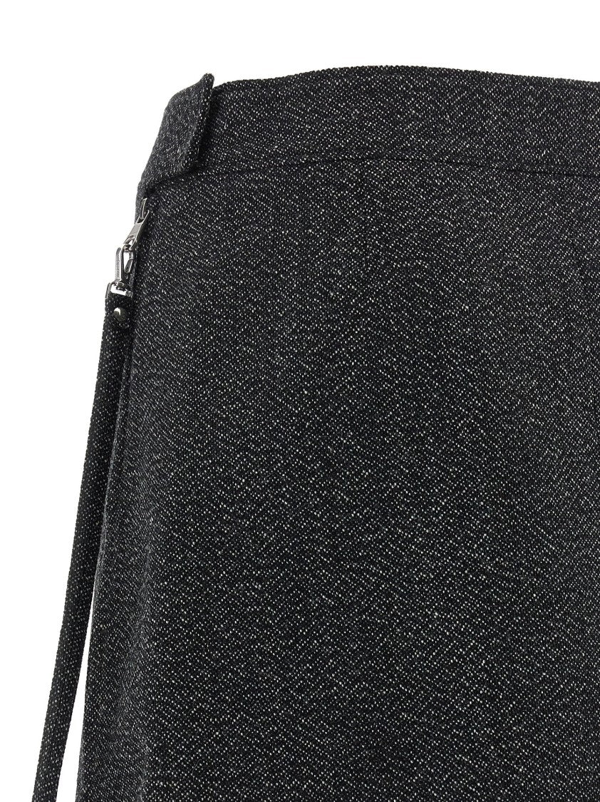 Courrèges 'Zipped Caviar Mini' Skirt