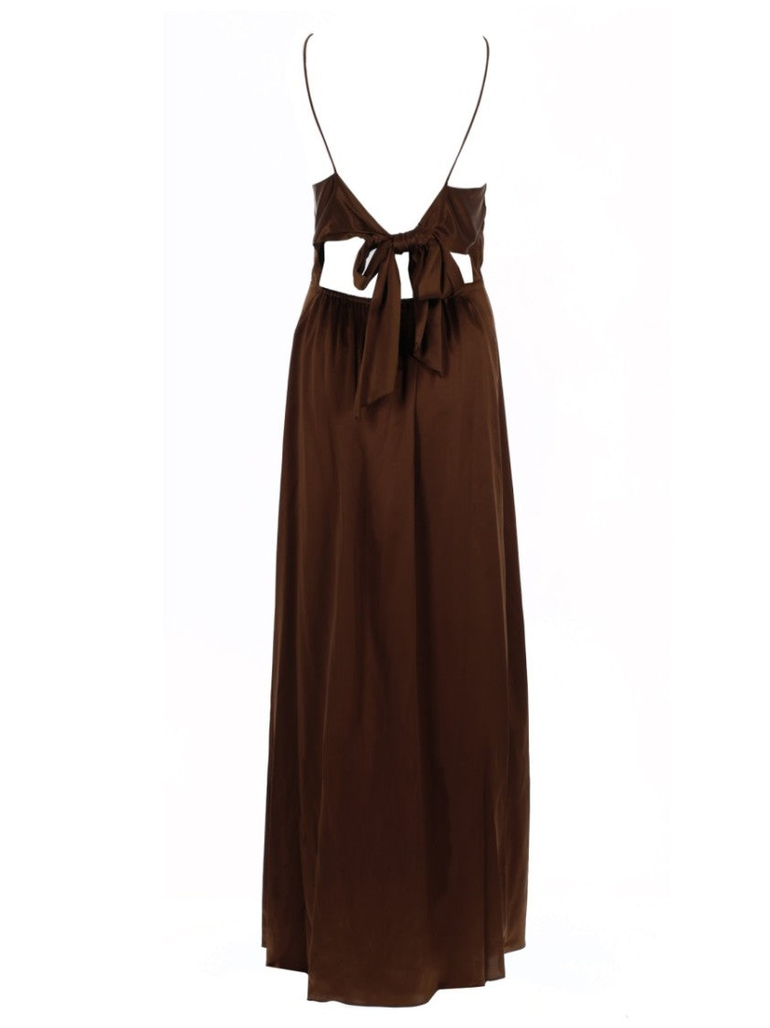 The Garment Cata Silk Blend Fitted Maxi Dress