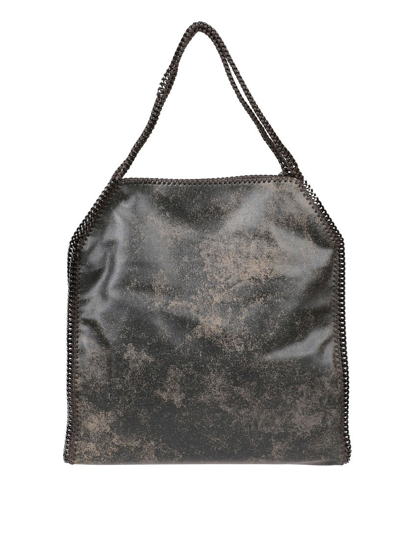Stella Mccartney Sleek Black Handbag With Chain-Stitch Detailing