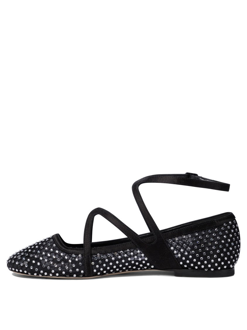 Jimmy Choo Pointed Toe Studded Leather Ballerinas
