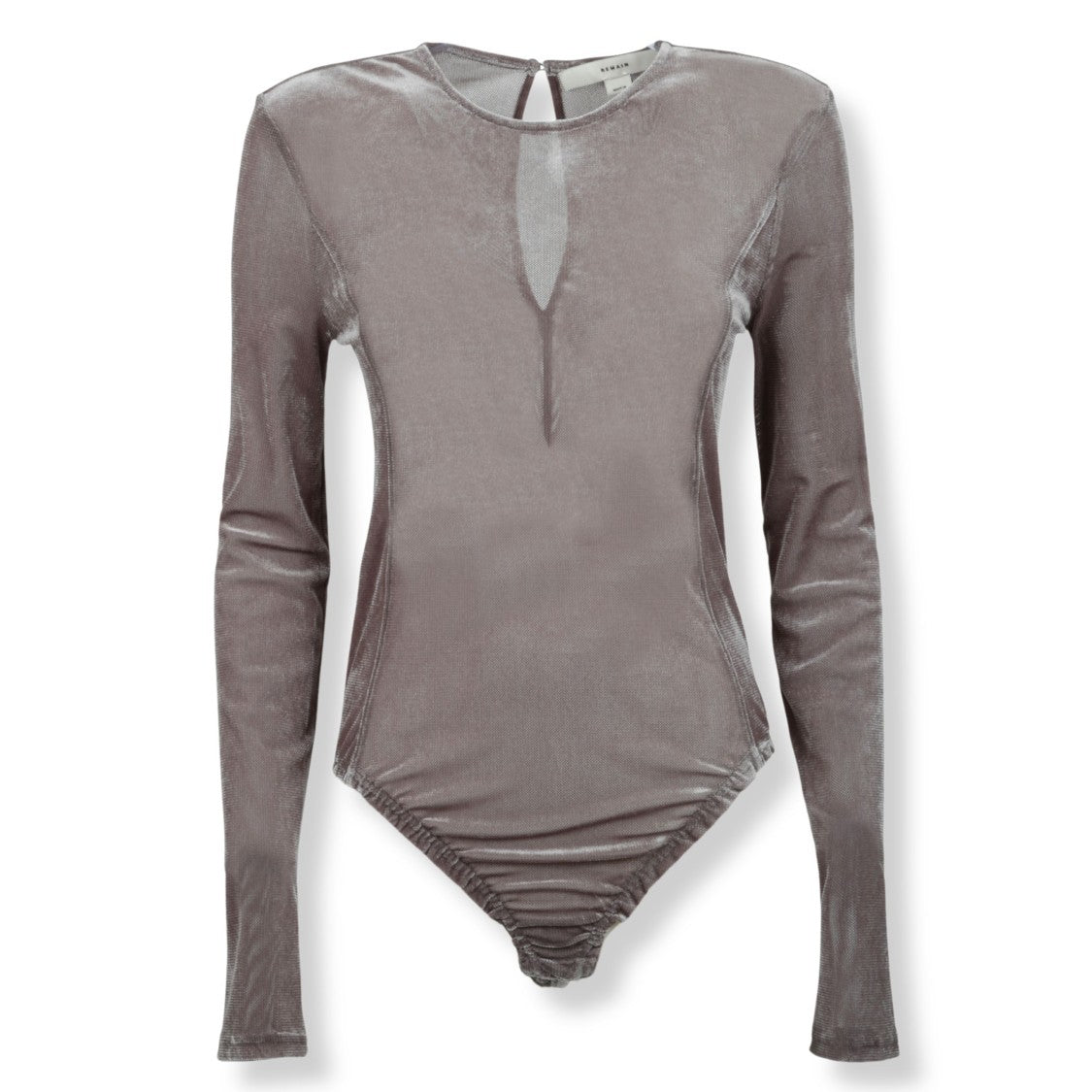 Remain Velvet Mesh Bodysuit With Contoured Silhouette