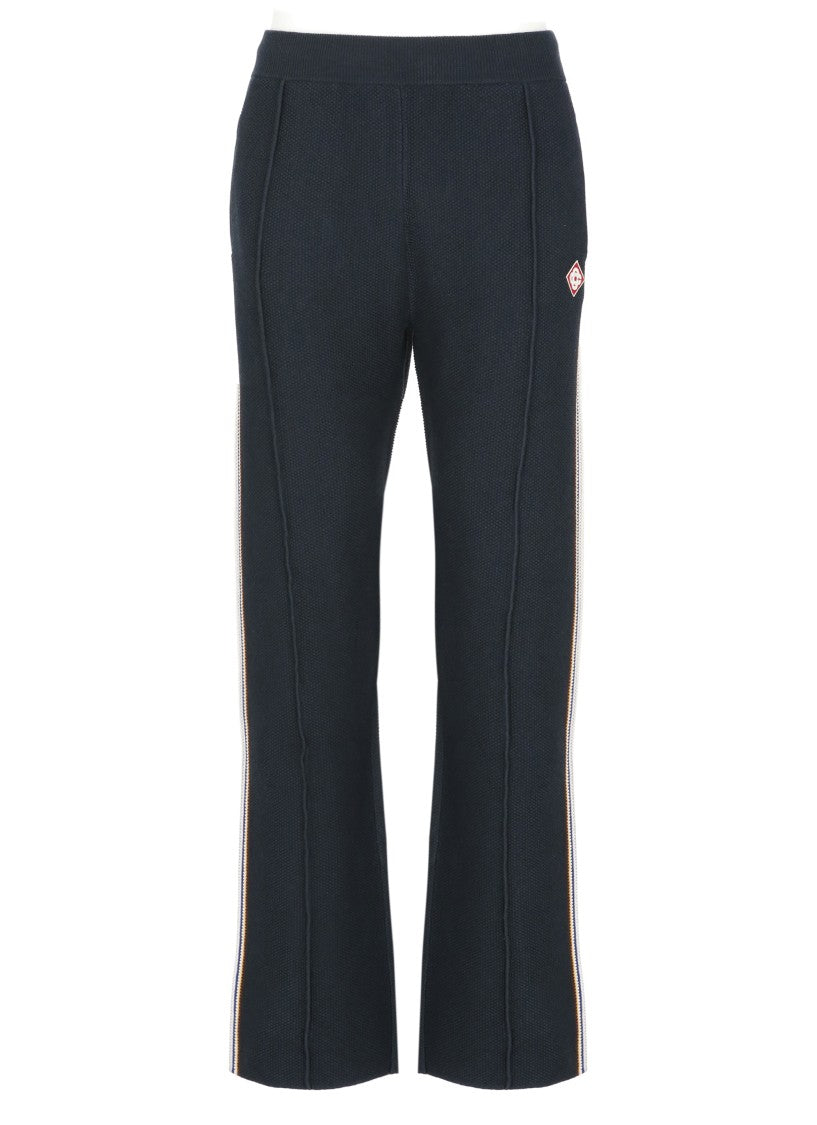Casablanca Blue Cafe Stripe Side-Striped Pants