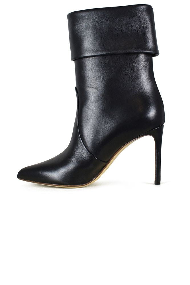 Francesco Russo Pointed Toe Stiletto Ankle Boots In Smooth Lamb Leather