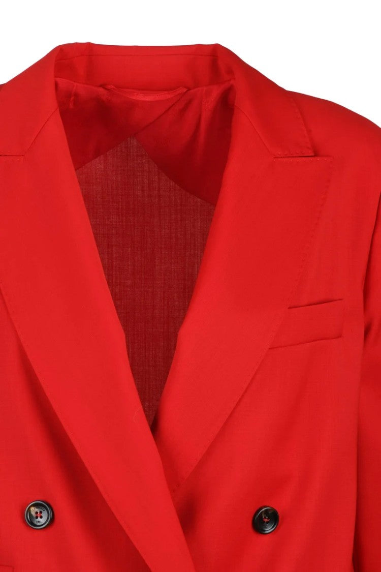 Max Mara Nebbie Double-Breasted Jacket - Red