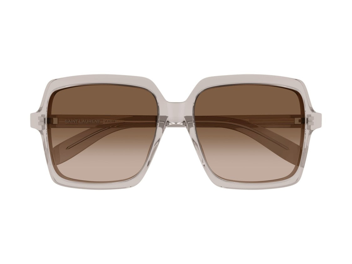 Saint Laurent Translucent Sl 174 Gradient Tint Oversized Square Acetate Sunglasses