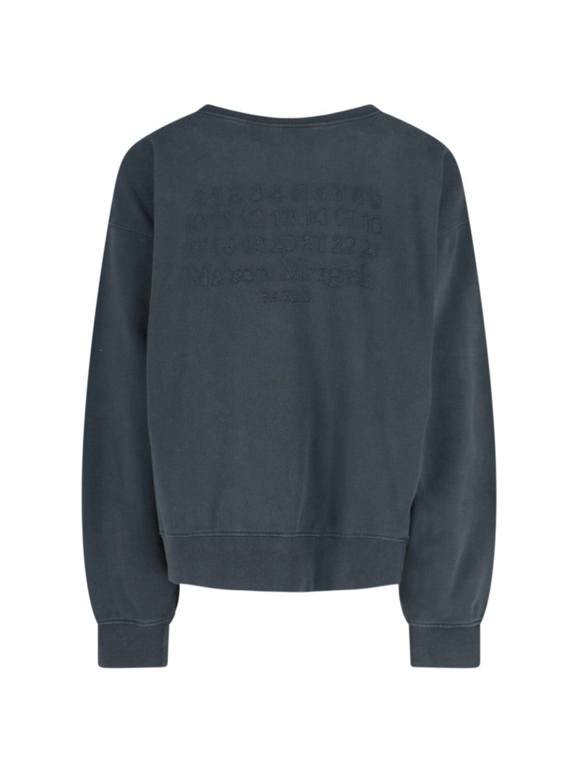 Maison Margiela Logo Crewneck Sweatshirt – Grey