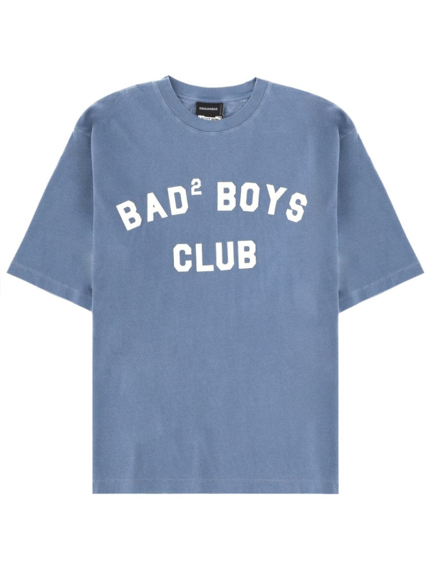Dsquared2 Neutrals Bad Boys Club Embroidered T-Shirt