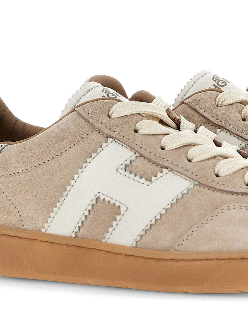 Hogan Low-Top Sneakers With Suede Leather And Contrasting Logo