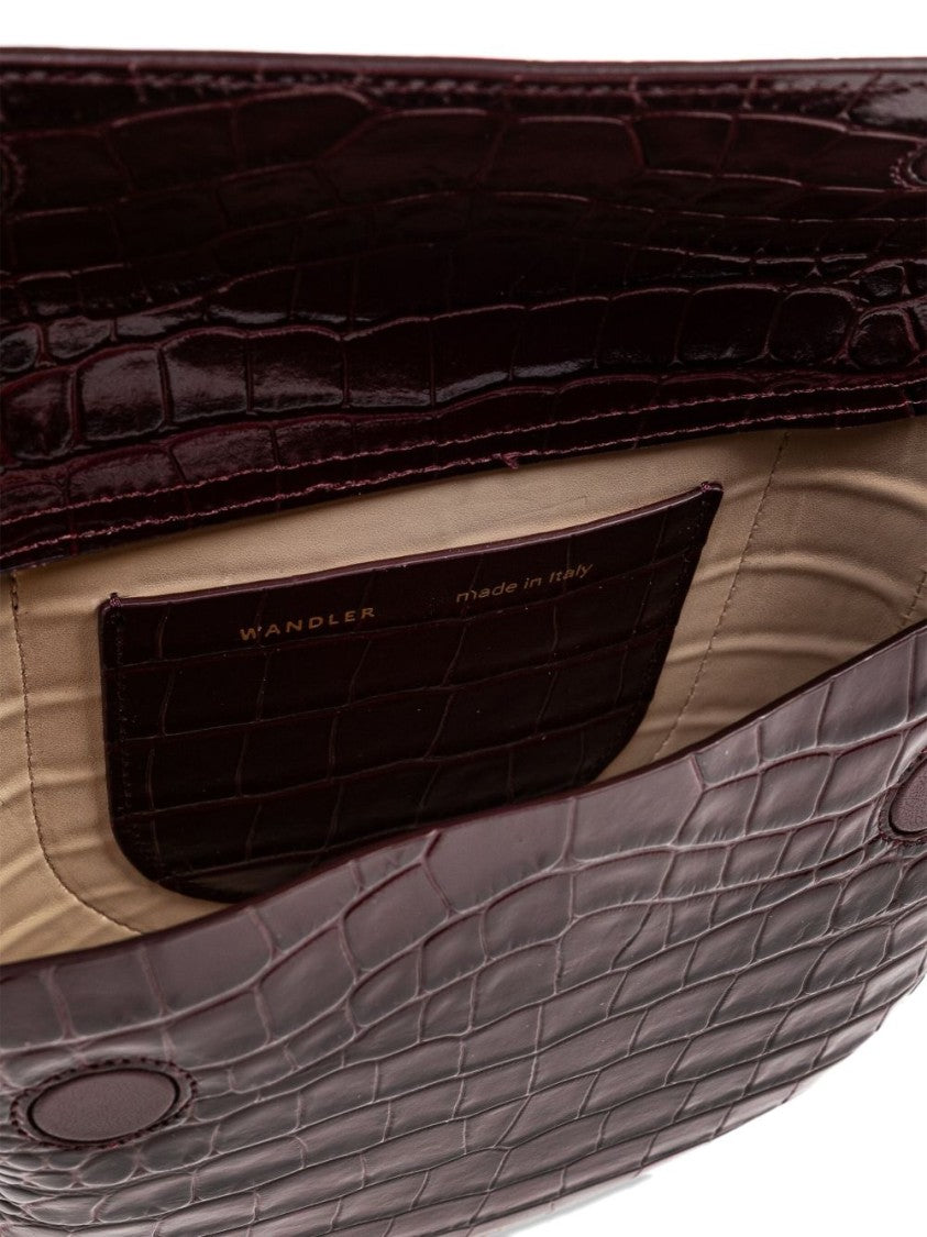 Wandler Mini Croc-Effect Top-Handle Bag
