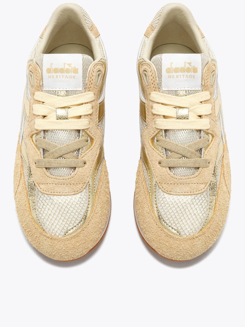 Diadora Equipe Revenge Iride Gold Suede Sneakers