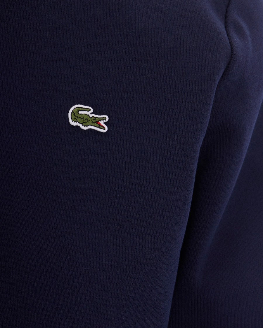 Lacoste Navy Blue Zip Cotton-Blend Zip-Through Knit
