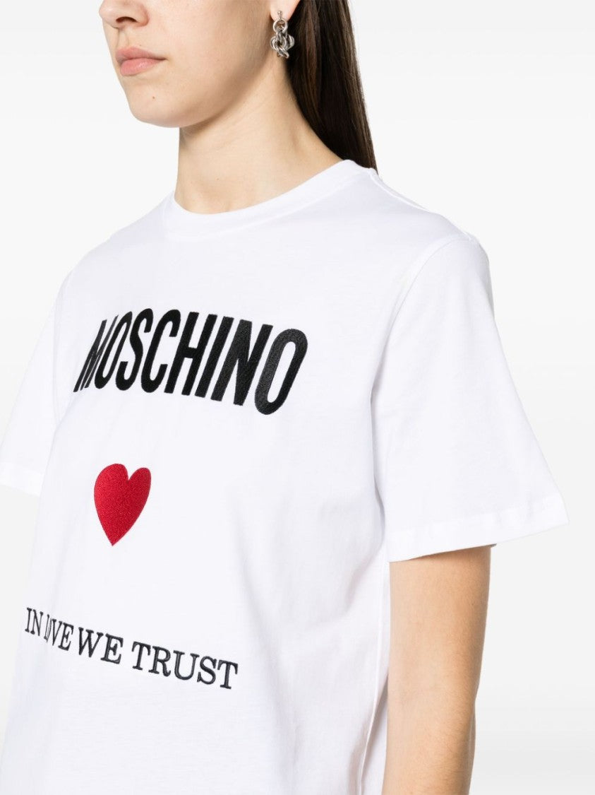 Moschino Logo Print Cotton T-Shirt