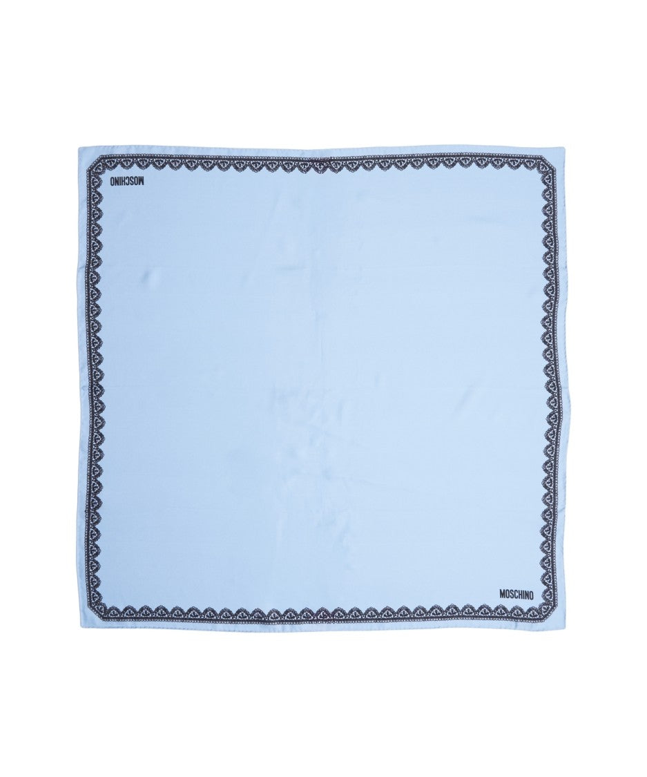 Moschino Silk Scarf With Lace Pattern