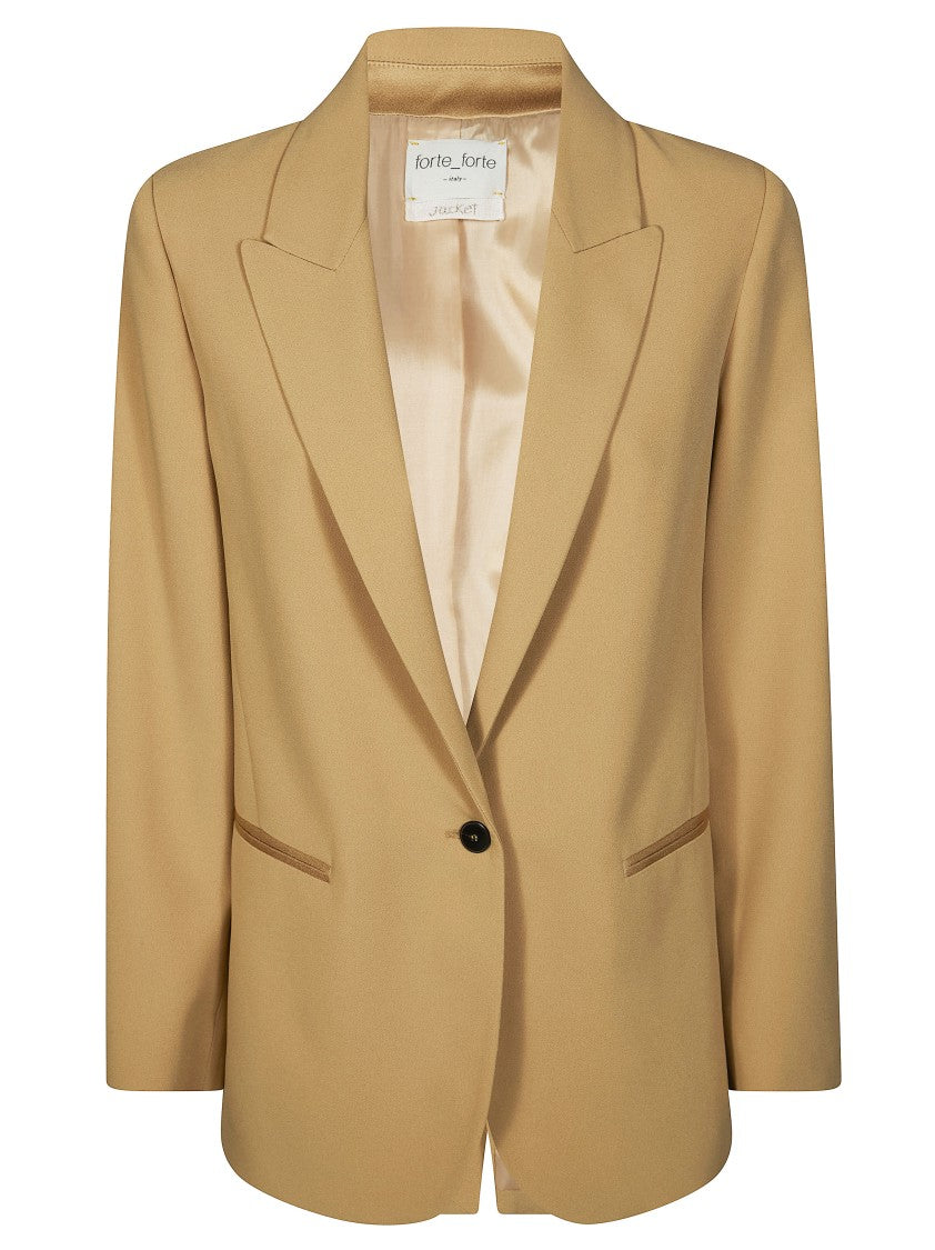 Forte Forte Polished Satin Single Button Jacket