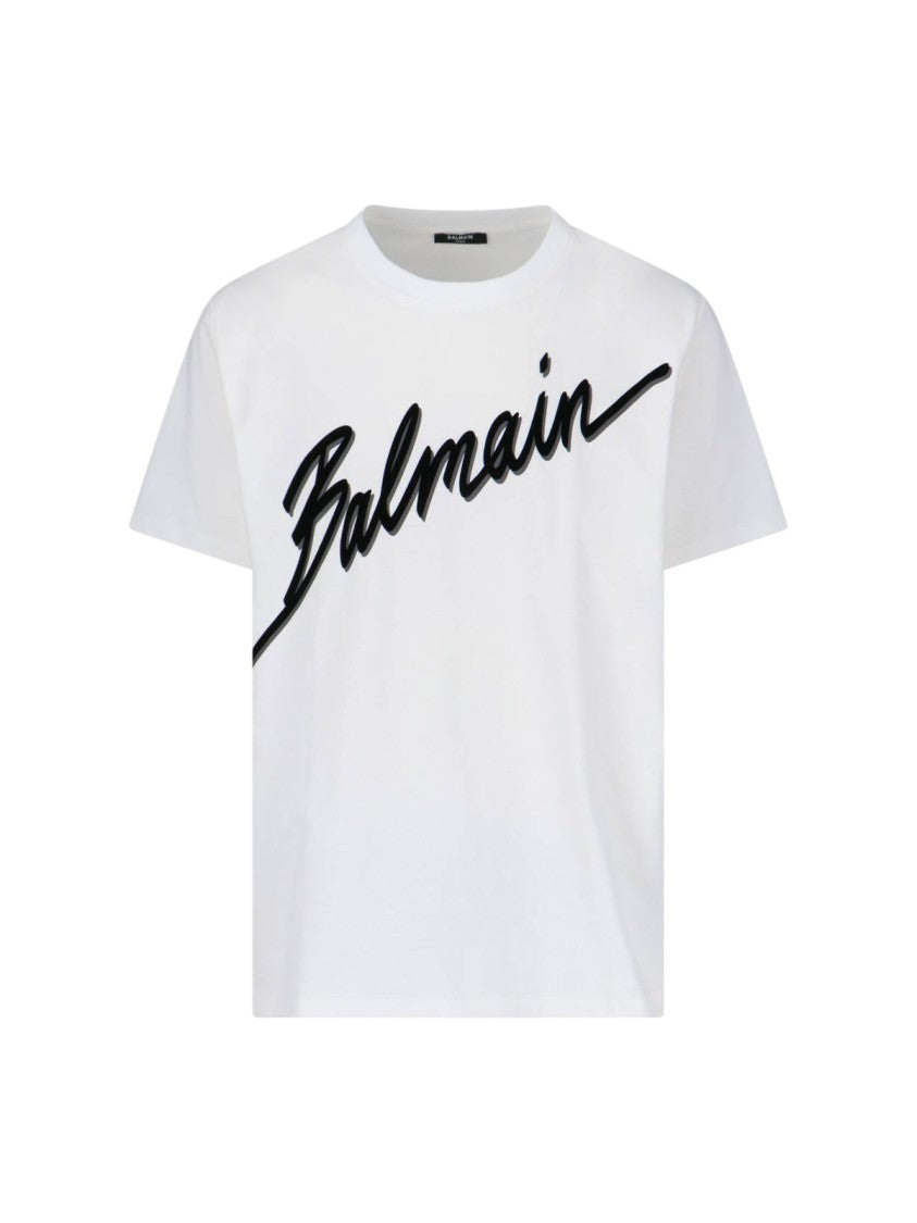 Balmain "Letter" Logo T-Shirt – White