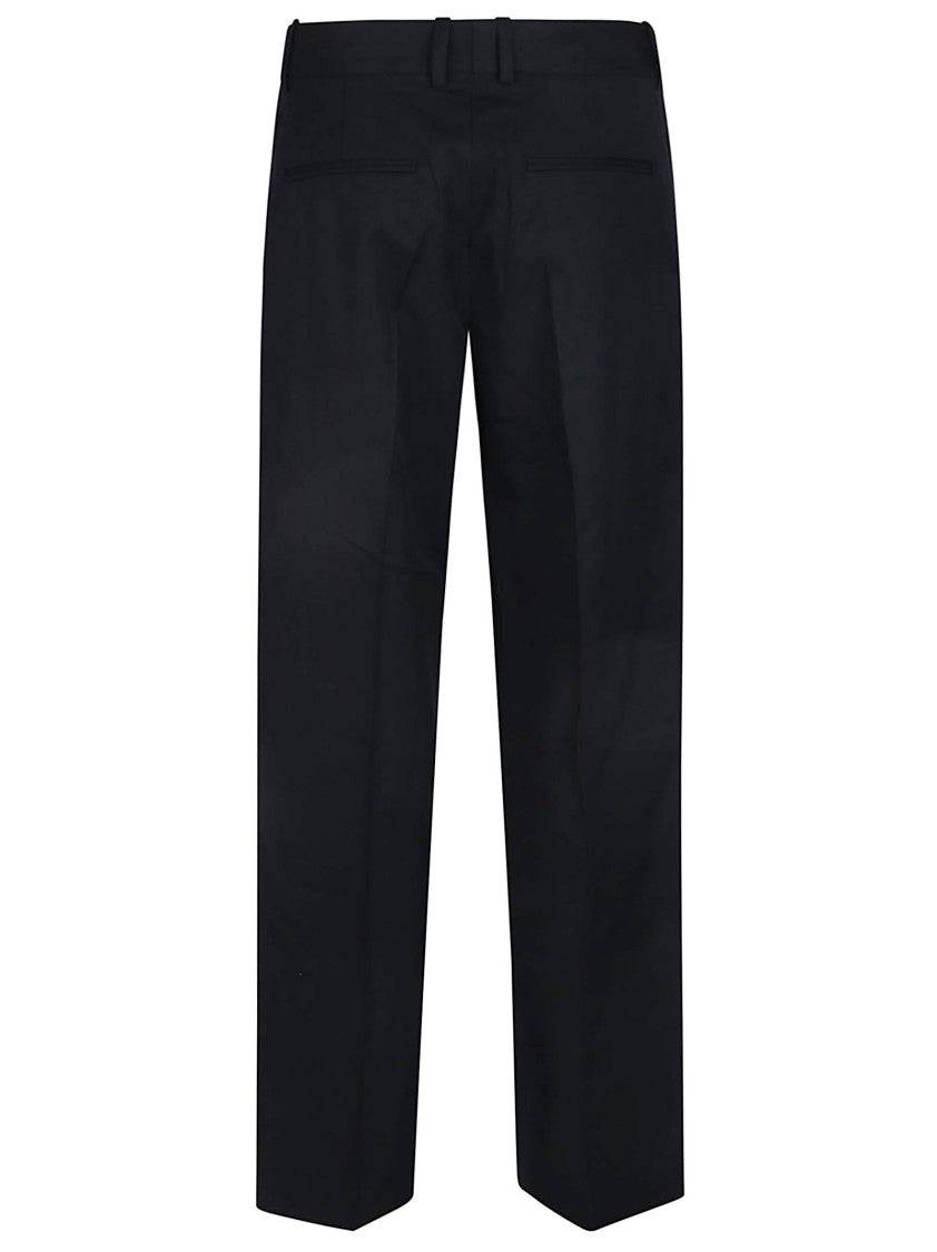 Drôle De Monsieur Golfer Tailored Straight-Leg Polyester Wool-Blend Formal Pants