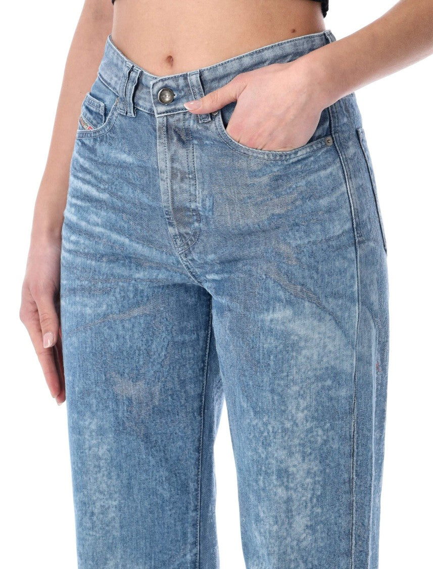 Diesel 1971 D Sent Straight Satin Denim Jeans