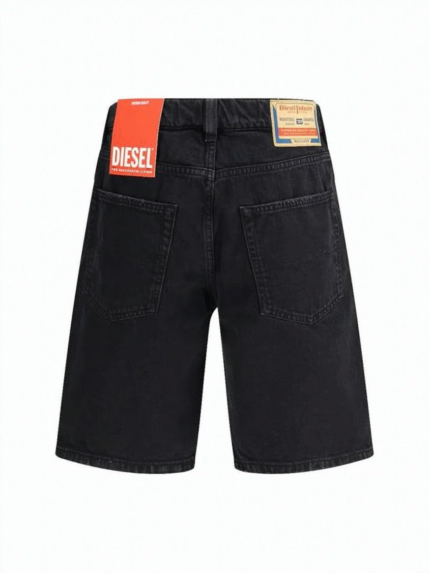 Diesel Classic Five-Pocket Denim Shorts With Branded Labels
