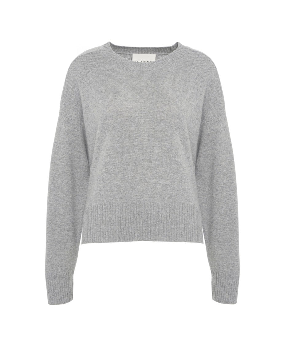 Closed Classic Crew Neck Sweater In Soft Knit Wool