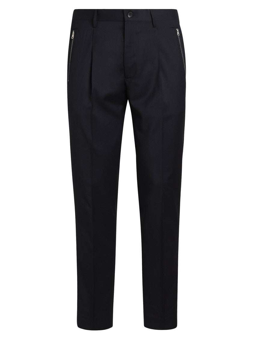 Etro Midnight Blue Straight-Leg Trousers