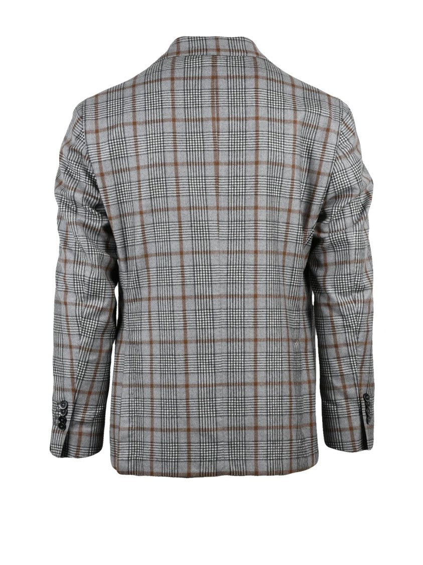 L.B.M. 1911 Checkered Wool Jacket With Rounded Silhouette By L.B.M. 1911