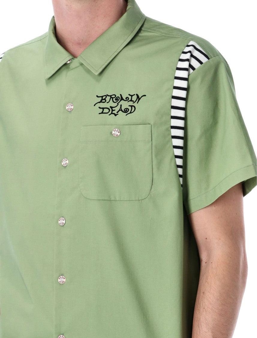 Brain Dead Cobra Flocked Bowling Shirt