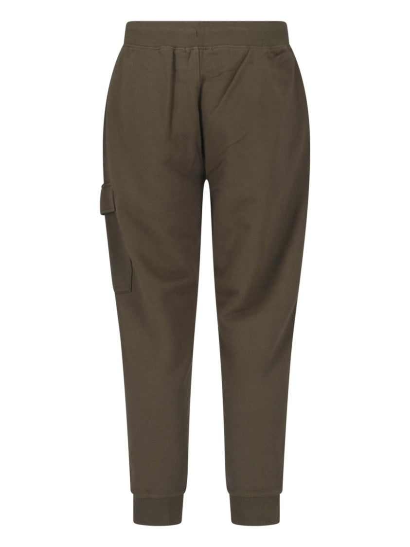 C.P. Company Green Diagonal Raised Cotton Sweatpants