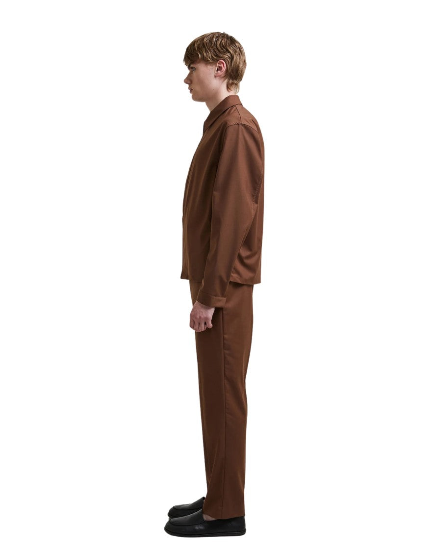Hevo Lightweight Wool Blend Verdemare Jacket With Hidden Zip Closure