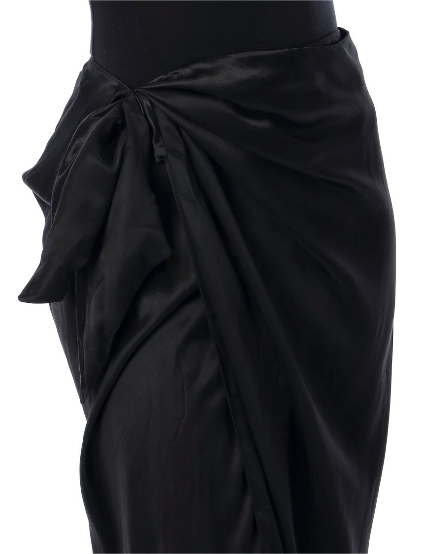 Balenciaga Long Wrap Skirt With Draped Detail