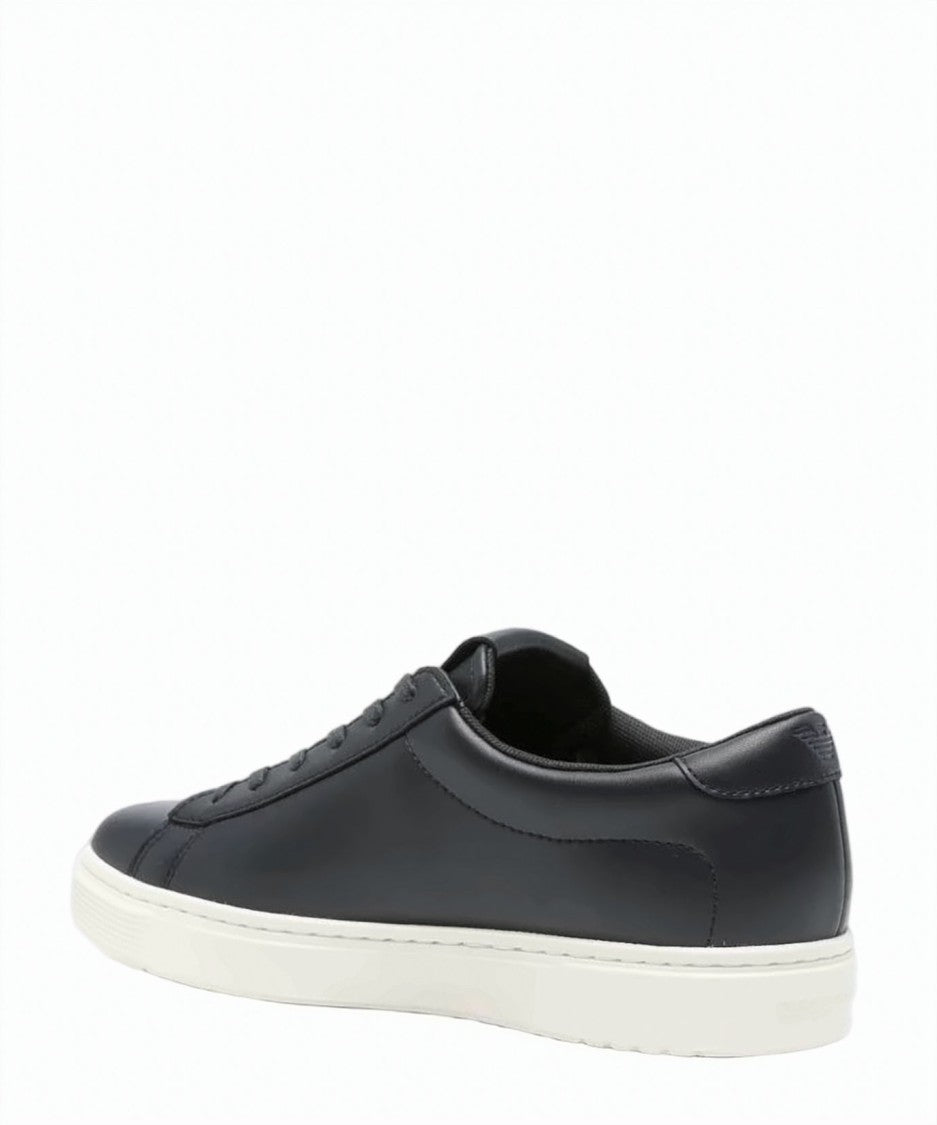 Emporio Armani Blue Lace Up Sneakers
