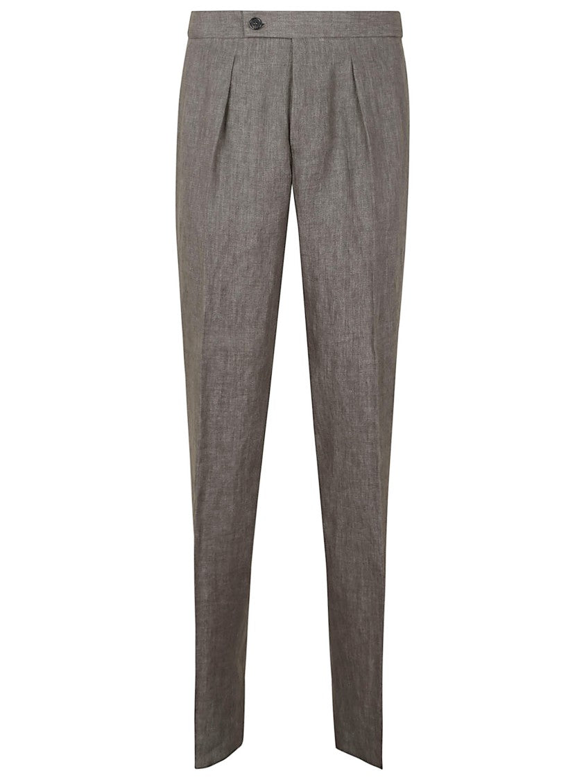 Incotex Tailored Straight-Leg Trousers With Neatly Pressed Pleats
