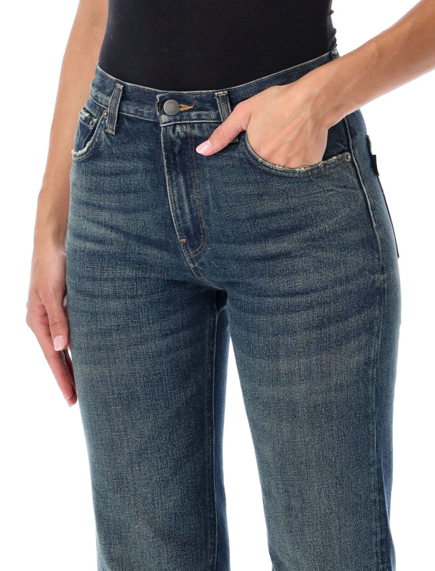 Haikure Star Flared Blue Wash Vintage Jeans