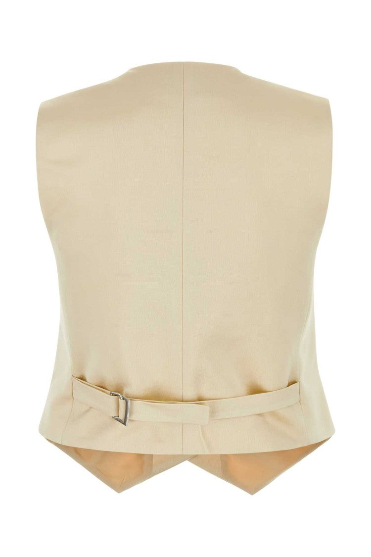 Magda Butrym Cream Cotton Blend Vest