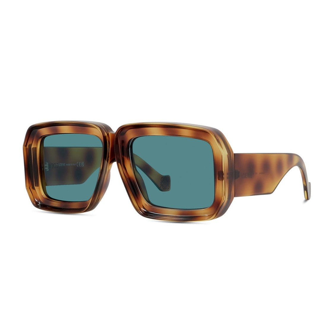 Loewe Havana Oversized Geometric Acetate Sunglasses
