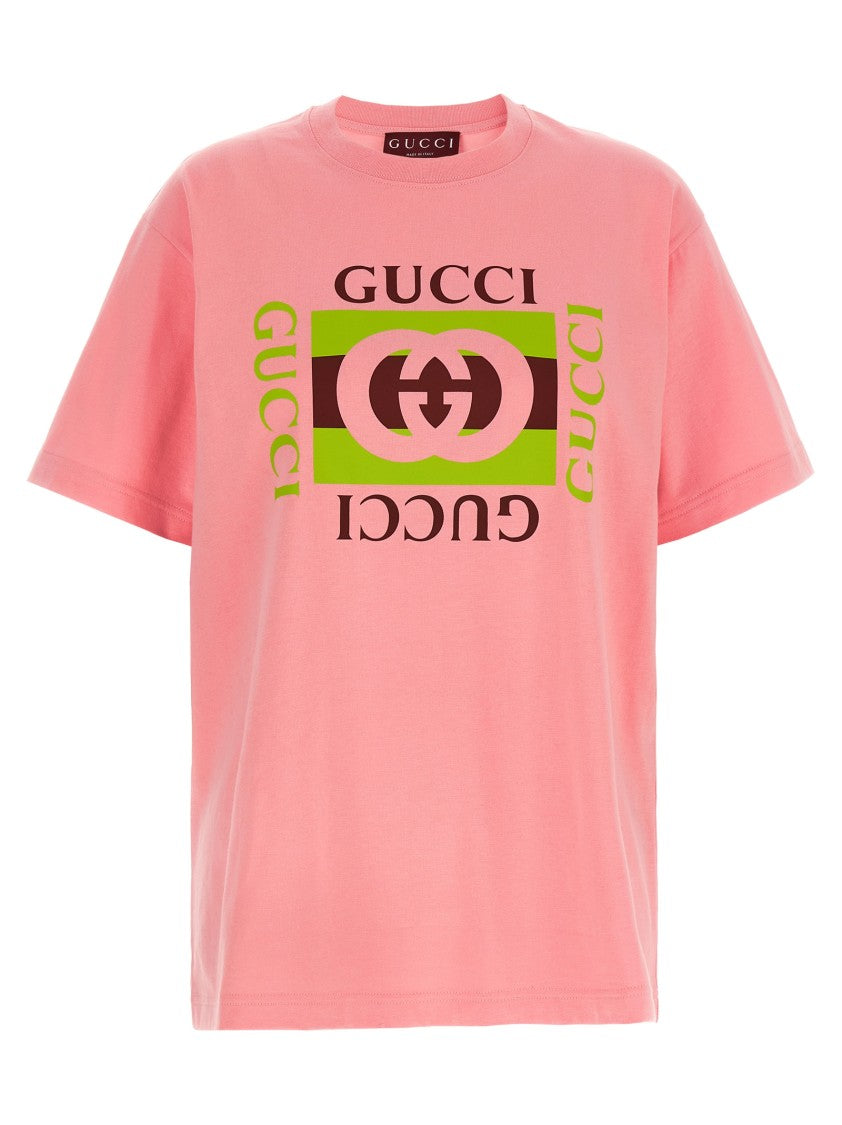 Gucci Incrocio Gg E Web' Print T-Shirt